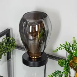 Lampe de table Lincura Laiton, Noir, 1 lumière