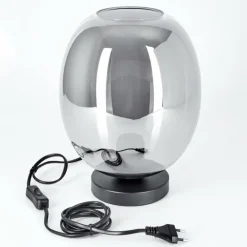 Lampe de table Augicourt Noir, 1 lumière