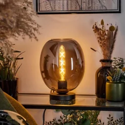 Lampe de table Augicourt Noir, 1 lumière