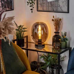 Lampe de table Augicourt Noir, 1 lumière