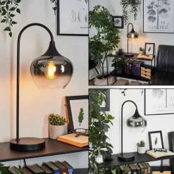 Lampe de table Azurara Noir, 1 lumière