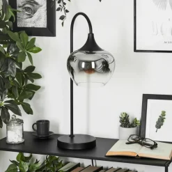 Lampe de table Azurara Noir, 1 lumière