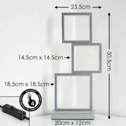 Lampe de table Bacolod LED Aluminium, 1 lumière