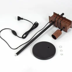 Lampe de table Barbengo Rouille, Noir, 1 lumière