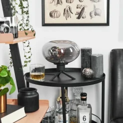 Lampe de table Barnegat Noir, 1 lumière