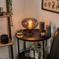 Lampe de table Barnegat Noir, 1 lumière