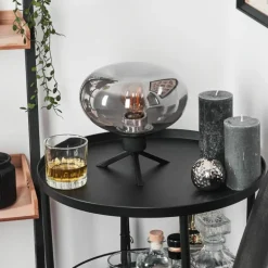 Lampe de table Barnegat Noir, 1 lumière