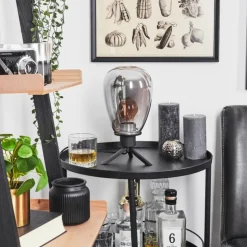 Lampe de table Barnegat Noir, 1 lumière