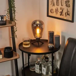 Lampe de table Barnegat Noir, 1 lumière