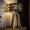 Lampe de table BEILEN Bois foncé, 1 lumière