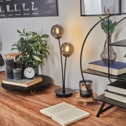 Lampe de table Belleoram LED Noir, 2 lumières