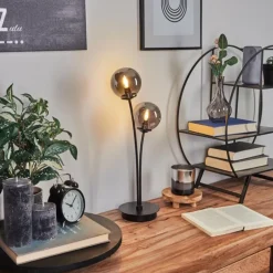 Lampe de table Belleoram LED Noir, 2 lumières