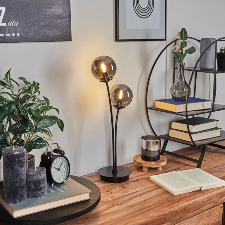 Lampe de table Belleoram LED Noir, 2 lumières