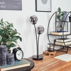 Lampe de table Belleoram LED Noir, 2 lumières