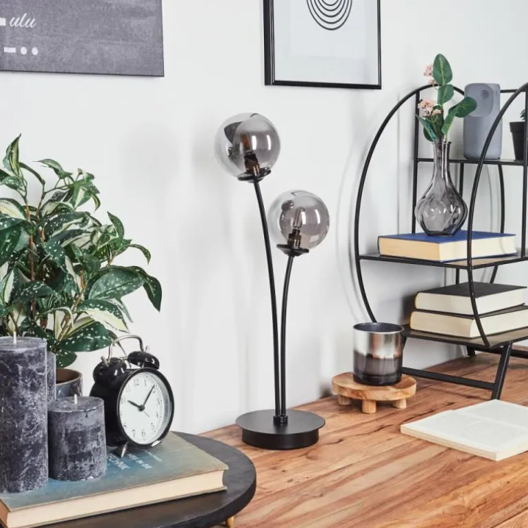 Lampe de table Belleoram LED Noir, 2 lumières