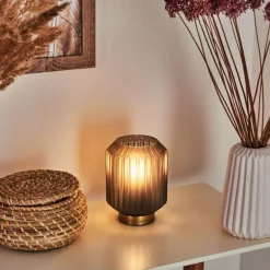 Lampe de table Briel Laiton, 1 lumière