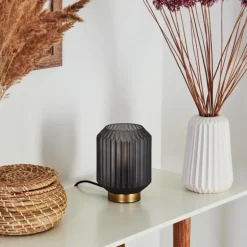 Lampe de table Briel Laiton, 1 lumière