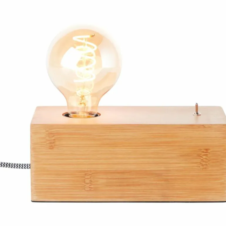 Lampe de table Brilliant Armena Bois foncé, 1 lumière