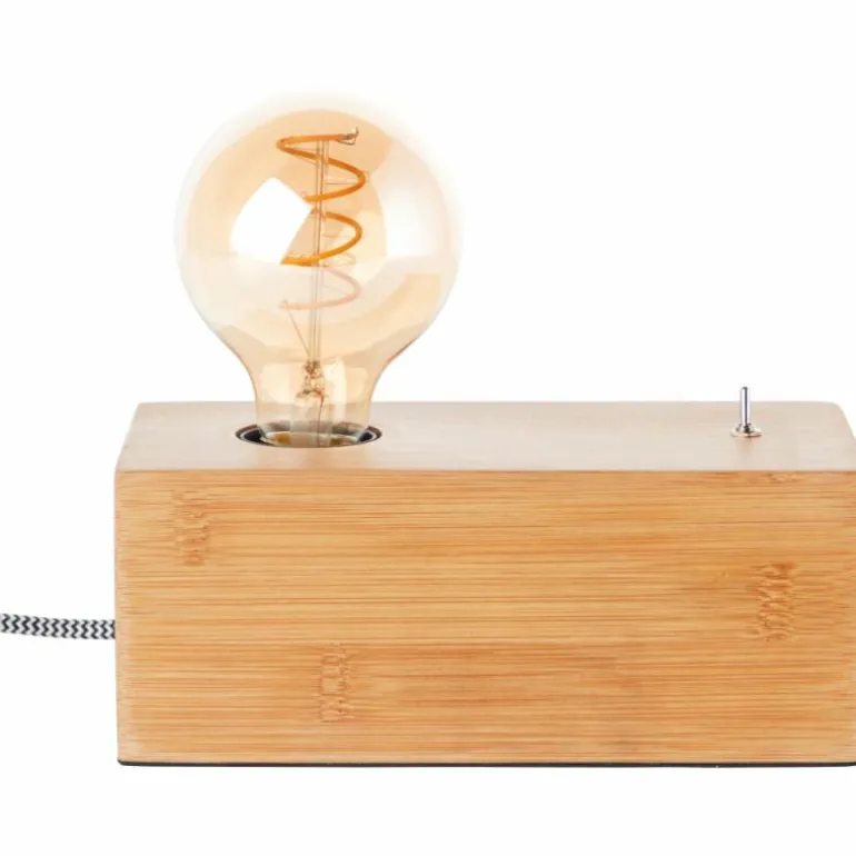 Lampe de table Brilliant Armena Bois foncé, 1 lumière