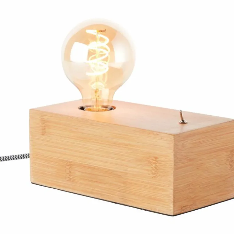 Lampe de table Brilliant Armena Bois foncé, 1 lumière