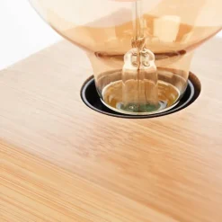 Lampe de table Brilliant Armena Bois foncé, 1 lumière