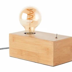 Lampe de table Brilliant Armena Bois foncé, 1 lumière