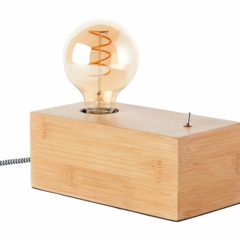 Lampe de table Brilliant Armena Bois foncé, 1 lumière