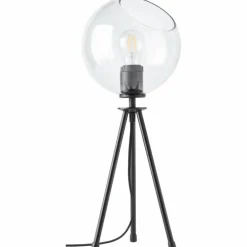 Lampe de table Brilliant AFTON Noir, Transparent, 2 lumières