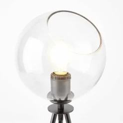 Lampe de table Brilliant AFTON Noir, Transparent, 2 lumières