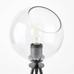 Lampe de table Brilliant AFTON Noir, Transparent, 2 lumières