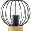 Lampe de table Brilliant SORANA Bois foncé, Noir, 1 lumière