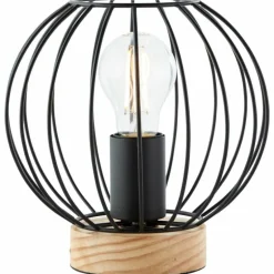 Lampe de table Brilliant SORANA Bois foncé, Noir, 1 lumière