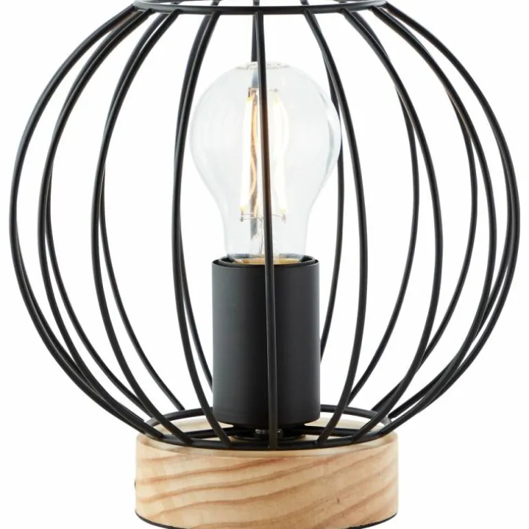 Lampe de table Brilliant SORANA Bois foncé, Noir, 1 lumière