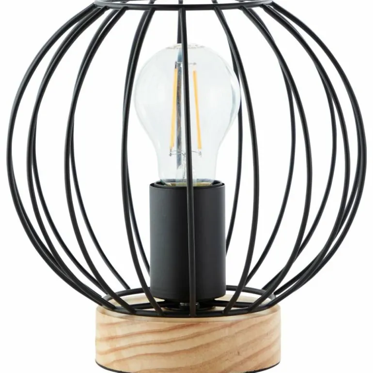Lampe de table Brilliant SORANA Bois foncé, Noir, 1 lumière
