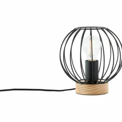 Lampe de table Brilliant SORANA Bois foncé, Noir, 1 lumière
