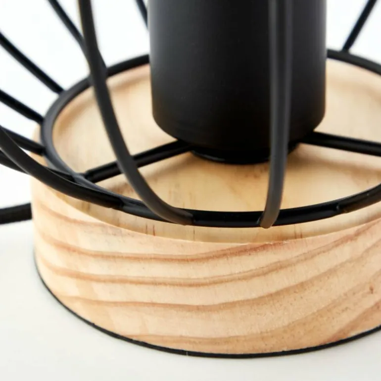 Lampe de table Brilliant SORANA Bois foncé, Noir, 1 lumière