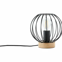Lampe de table Brilliant SORANA Bois foncé, Noir, 1 lumière