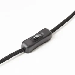 Lampe de table Brilliant Woodrow Bois foncé, Noir, 1 lumière