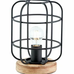Lampe de table Brilliant Gwen Bois clair, Noir, 1 lumière