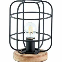Lampe de table Brilliant Gwen Bois clair, Noir, 1 lumière