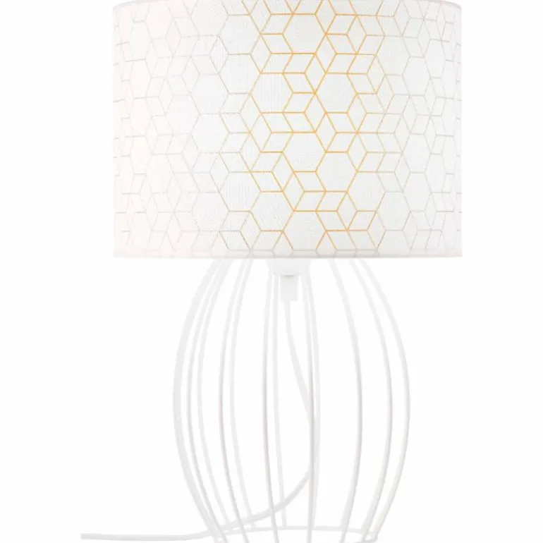 Lampe de table Brilliant Galance Blanc, 1 lumière