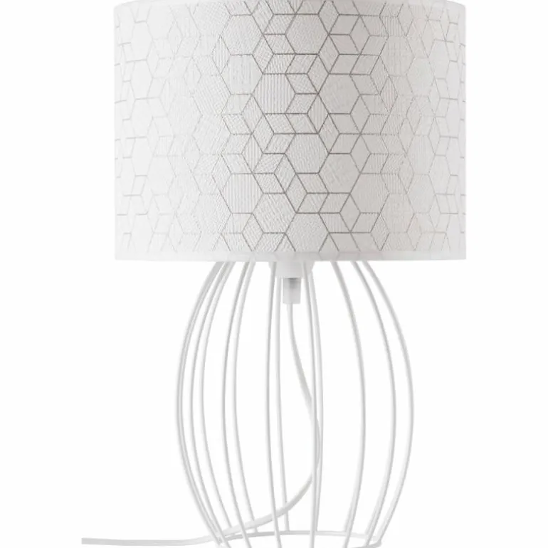 Lampe de table Brilliant Galance Blanc, 1 lumière