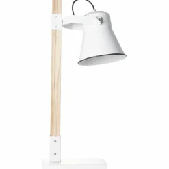Lampe de table Brilliant Plow Bois clair, Blanc, 1 lumière