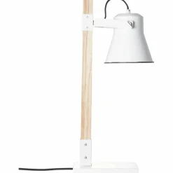 Lampe de table Brilliant Plow Bois clair, Blanc, 1 lumière