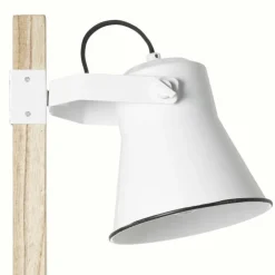 Lampe de table Brilliant Plow Bois clair, Blanc, 1 lumière