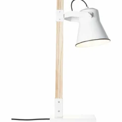 Lampe de table Brilliant Plow Bois clair, Blanc, 1 lumière