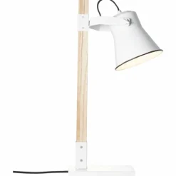 Lampe de table Brilliant Plow Bois clair, Blanc, 1 lumière