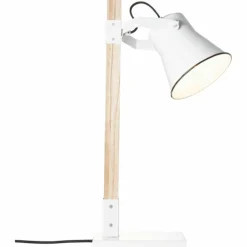 Lampe de table Brilliant Plow Bois clair, Blanc, 1 lumière
