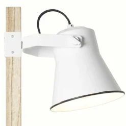 Lampe de table Brilliant Plow Bois clair, Blanc, 1 lumière