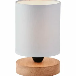 Lampe de table Brilliant Vonnie Bois clair, Noir, 1 lumière